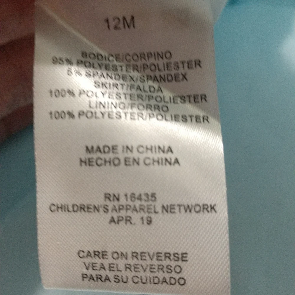 Nannette Baby Dress Beautiful Baby Blue Size 12 Months - Picture 10 of 10